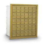 View 30-Door Front Load Brass Mailbox